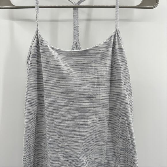 Lululemon Power Pose Tank Top in Wee Are From Space Ice Grey Alpine White Sz 6 - Picture 3 of 7